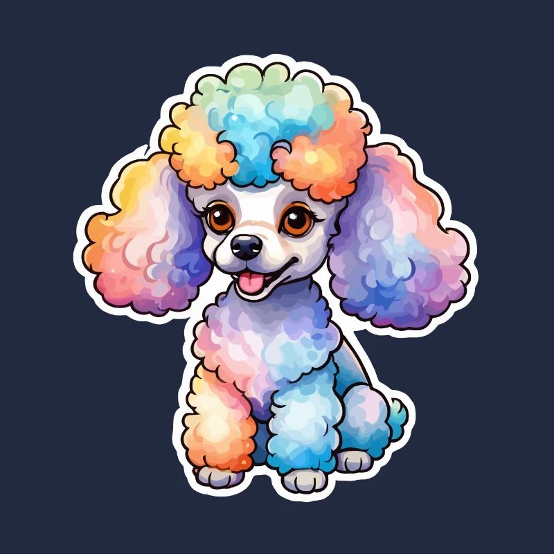 Caniche Aquarelles