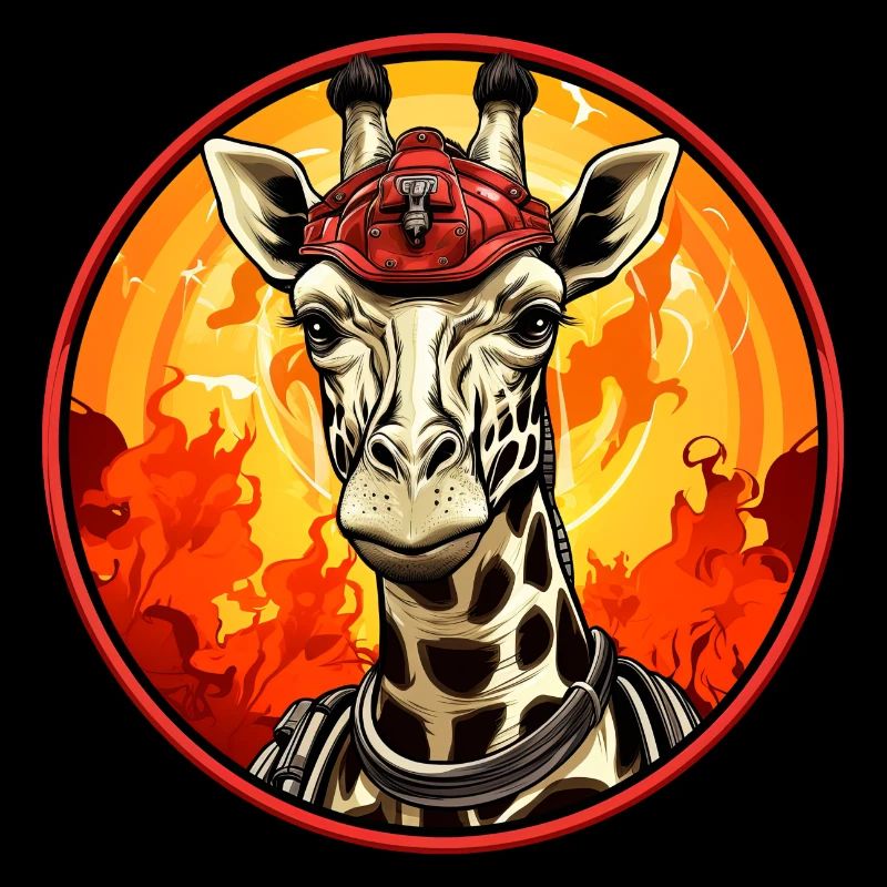 Brigade de pompiers girafe