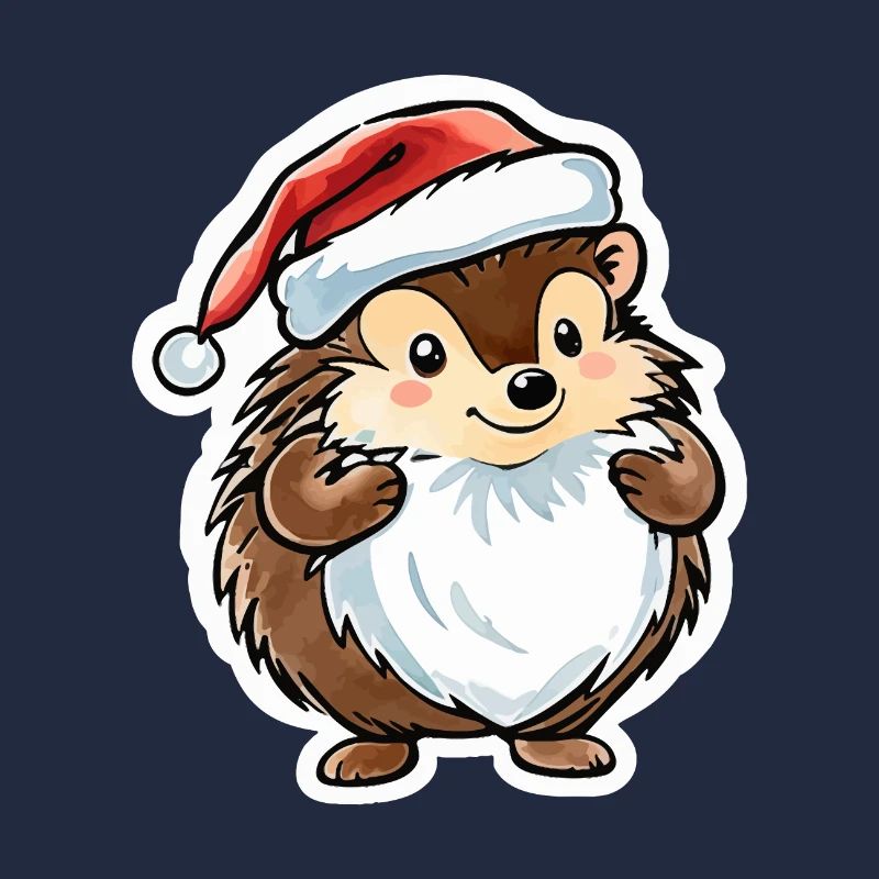Dessin de Noël hérisson