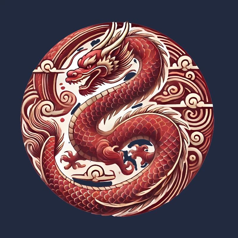 Vietnamesisches Neujahrs-Drachen-Abzeichen