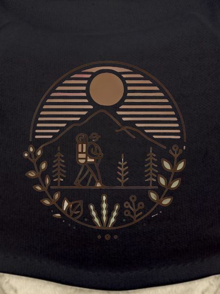Peaceful Mountain Hiker Illustration