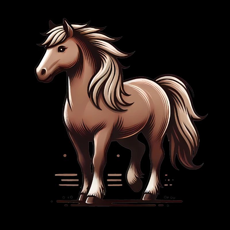 Majestätisches braunes Pferd Illustration