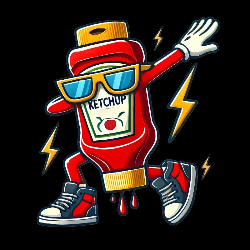 Ketchup Flasche Dab Design