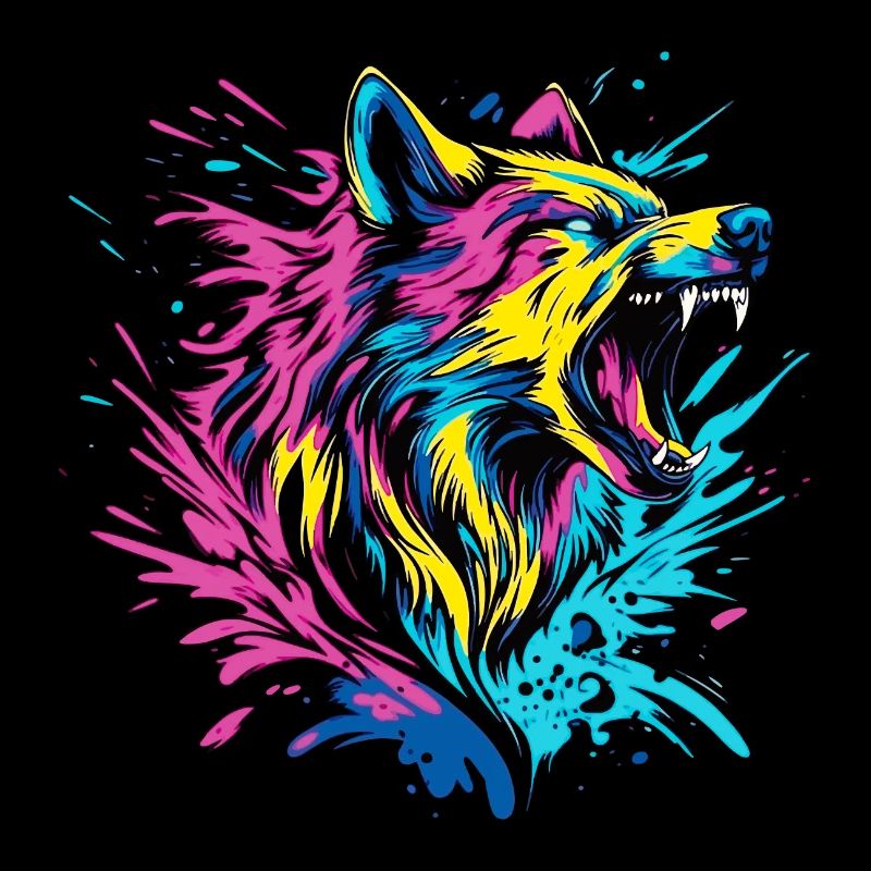 Wolf Wolf Head Predator Forest Nature Wilderness Colorful