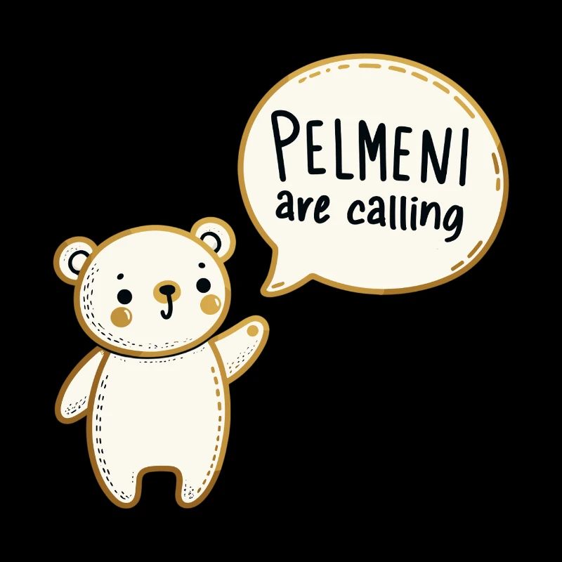 Pelmeni rufen süßer Bär Gold Geschenk