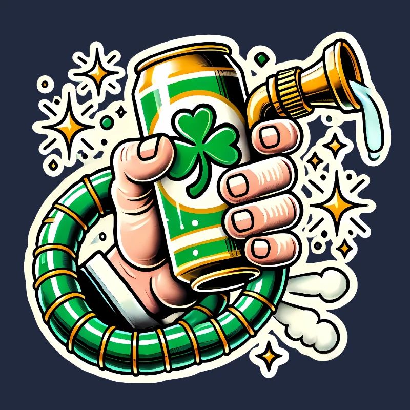 Conception amusante de canette de bière de la Saint-Patrick