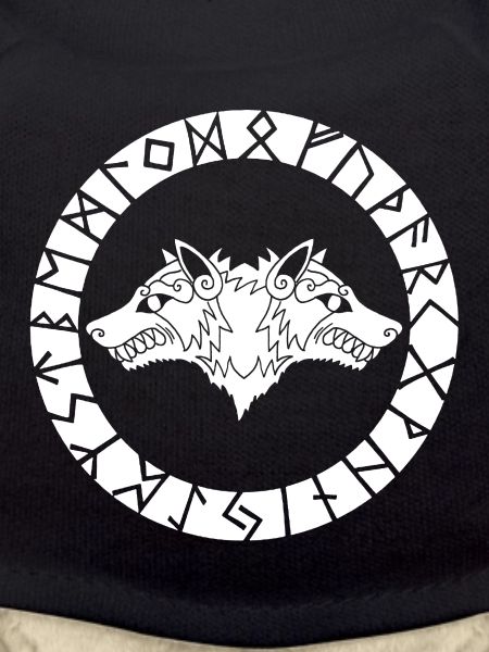 Viking wolf with two heads