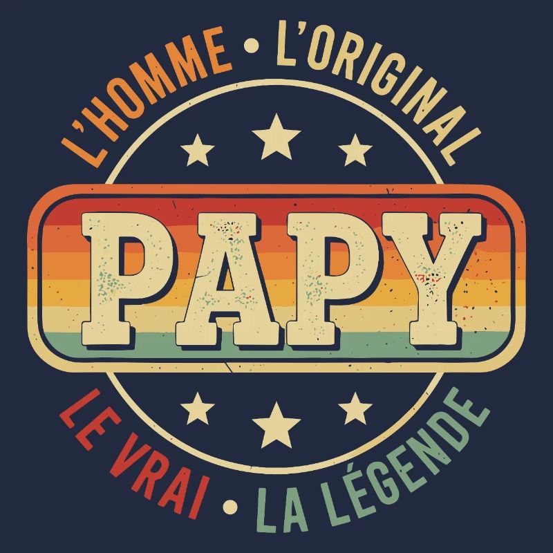 Vintage Papi Grand-Père Retro Vrai Original Papy
