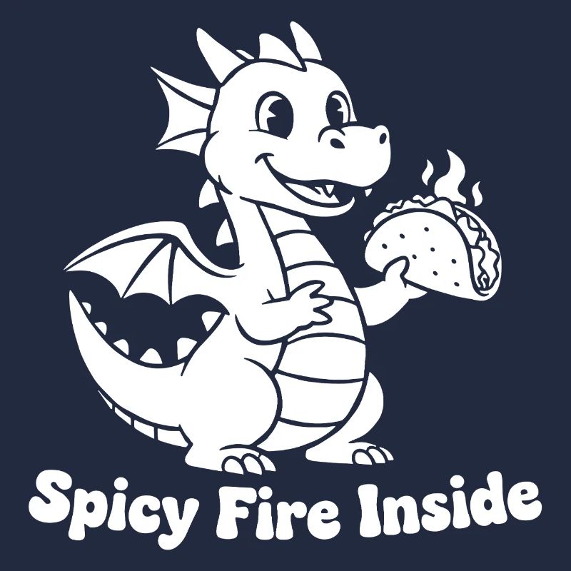 Flammender Drachen Taco Design