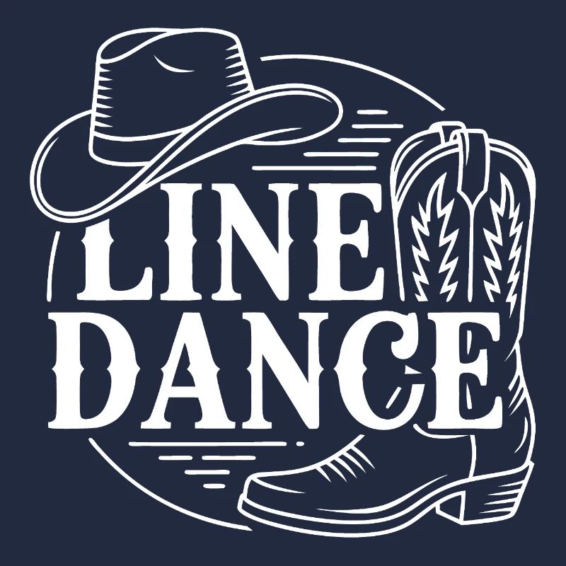 Line Dance Western Bootskizze