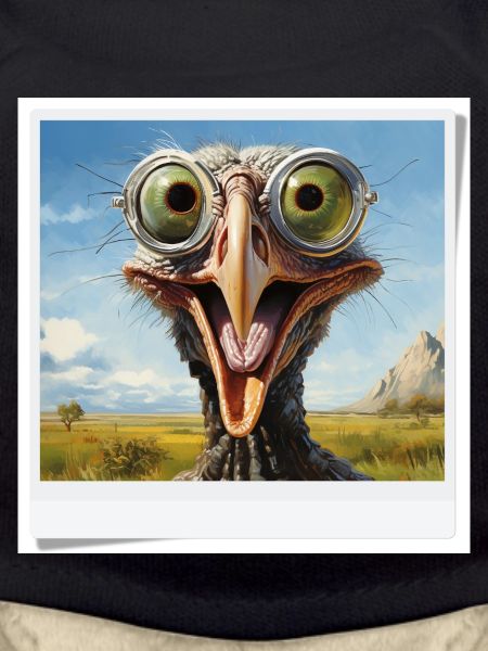 Eccentric Bird with Spectacle Lenses