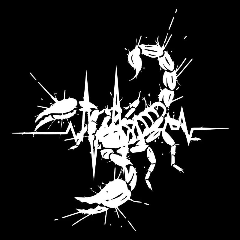Skorpion Herzschlag Explosion Kunst Vektor