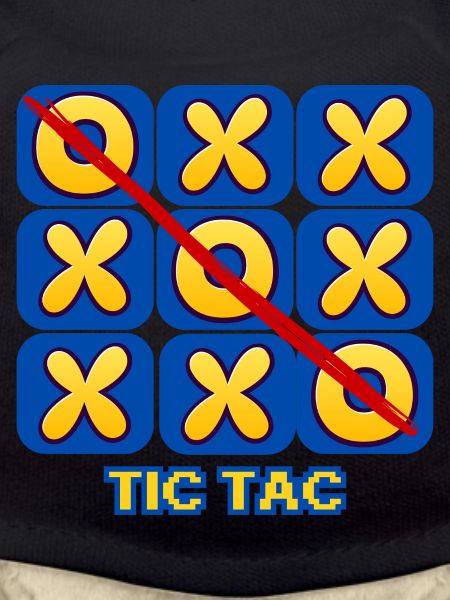Retro Tic-Tac-Toe Game Night Graphic