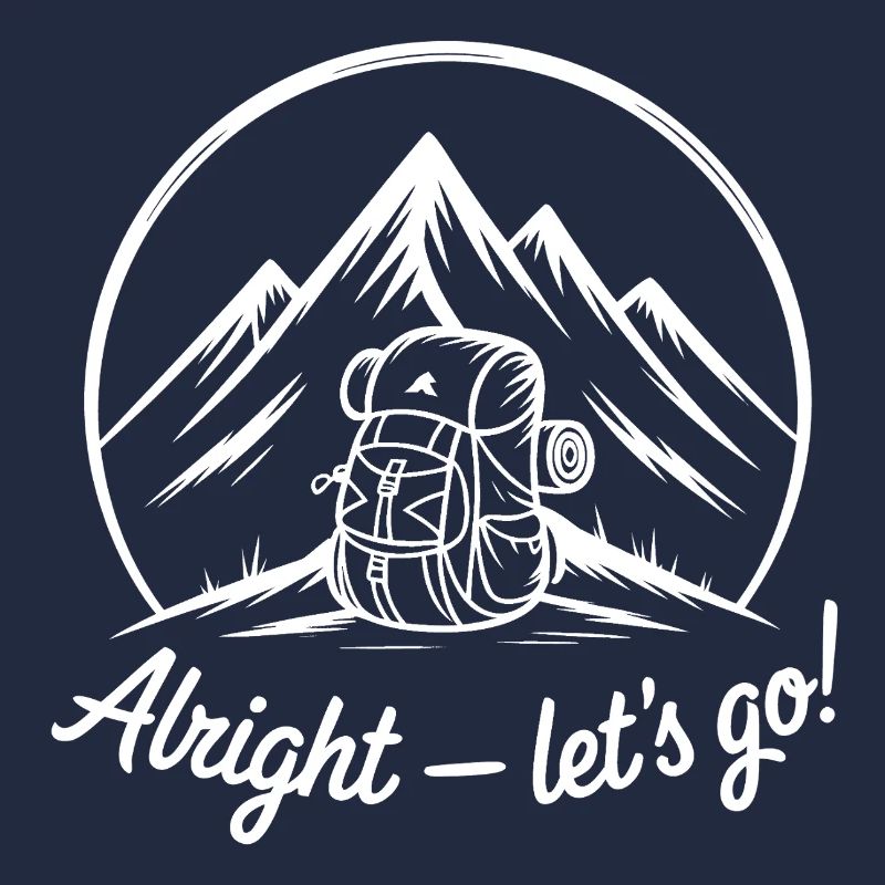 Sentier de montagne graphique pour le sac à dos d’aventure