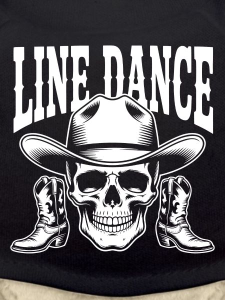 Line Dance Skull Cowboy Boots