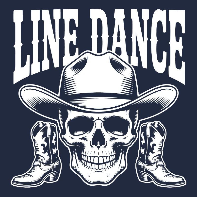 Line Dance Skull Cowboy Boots