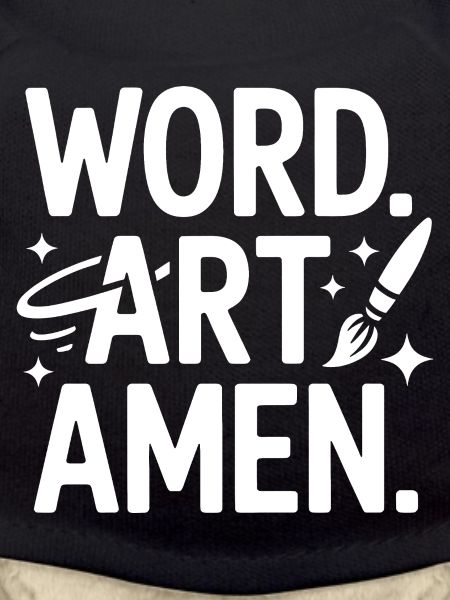 Wortkunst Amen Pinsel Tee