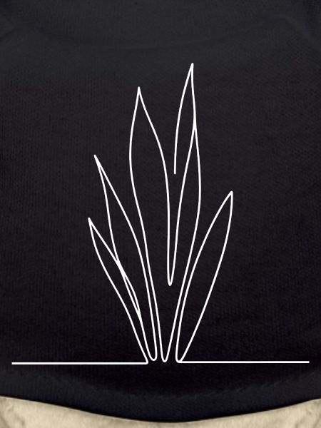 Illustration minimale de lignes d’herbe