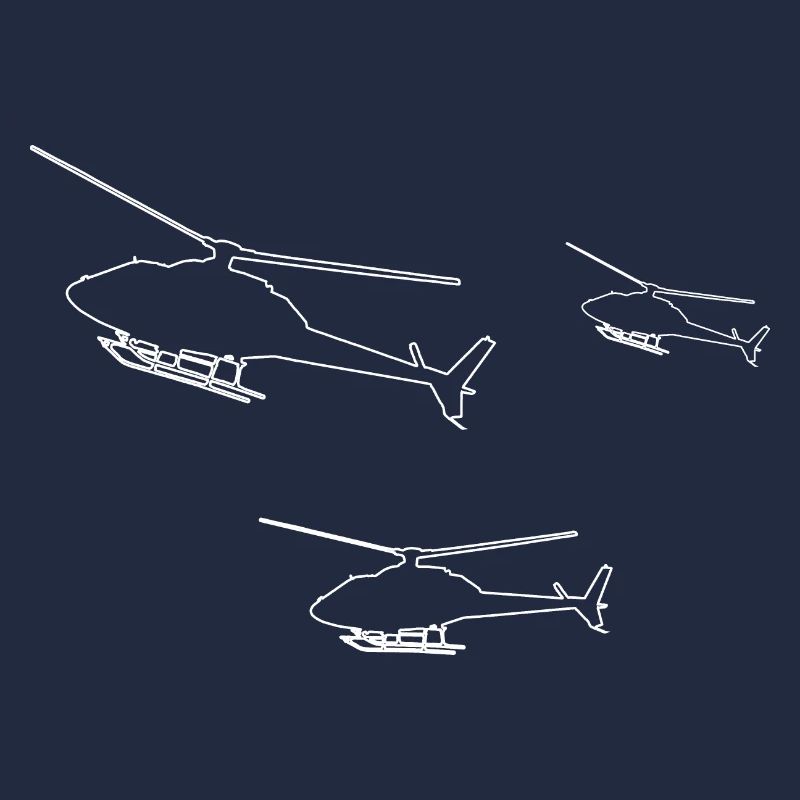 Weiße Hubschrauber