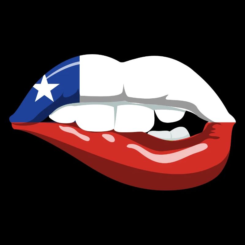 Chili Drapeau des lèvres Amérique du Sud Drapeau chilien