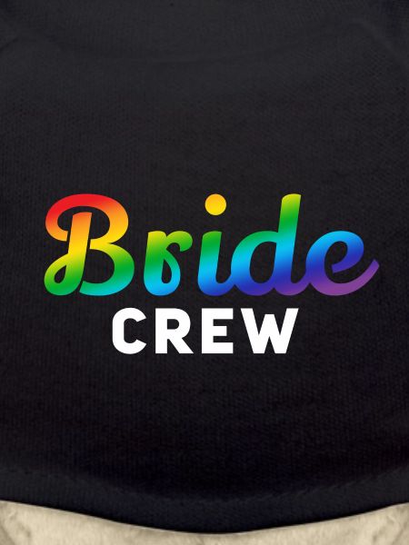 Bride Crew Rainbow W