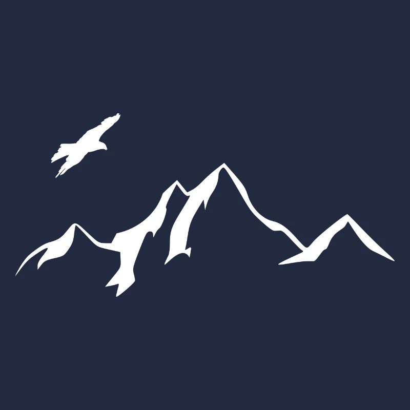 Mountain scenery with eagle