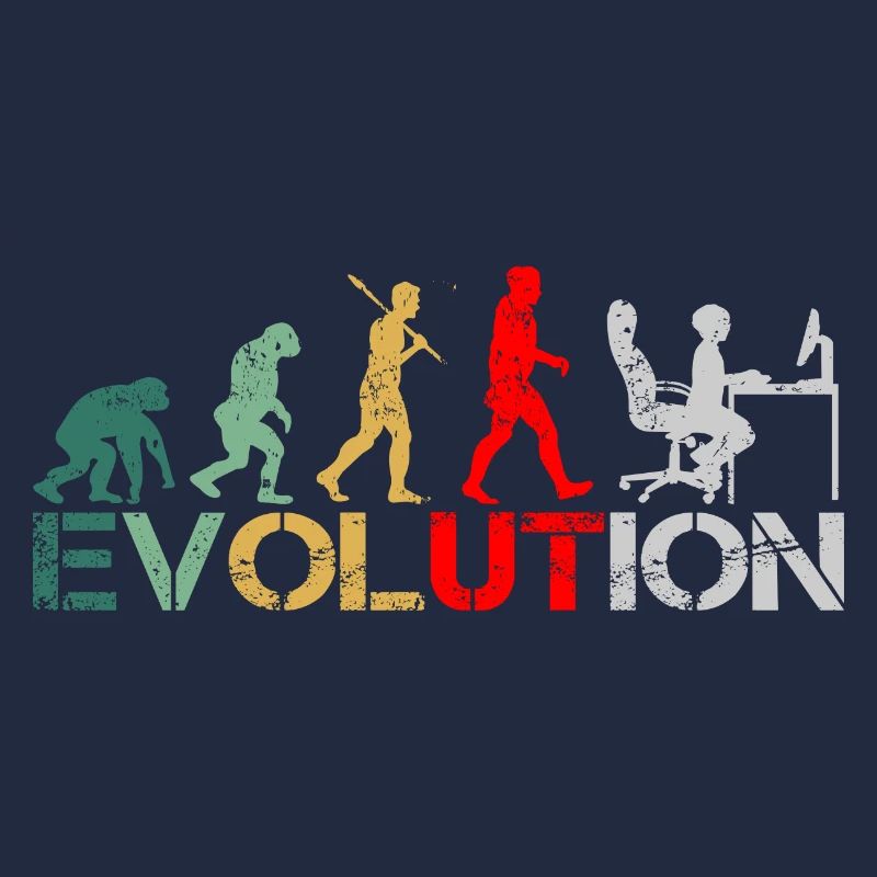 Computer Nerd Programmeur Evolution drôle