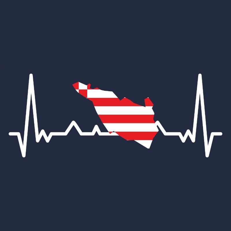 Drapeau de Brême Battement de cœur Drapeau de Brême ECG Pulse