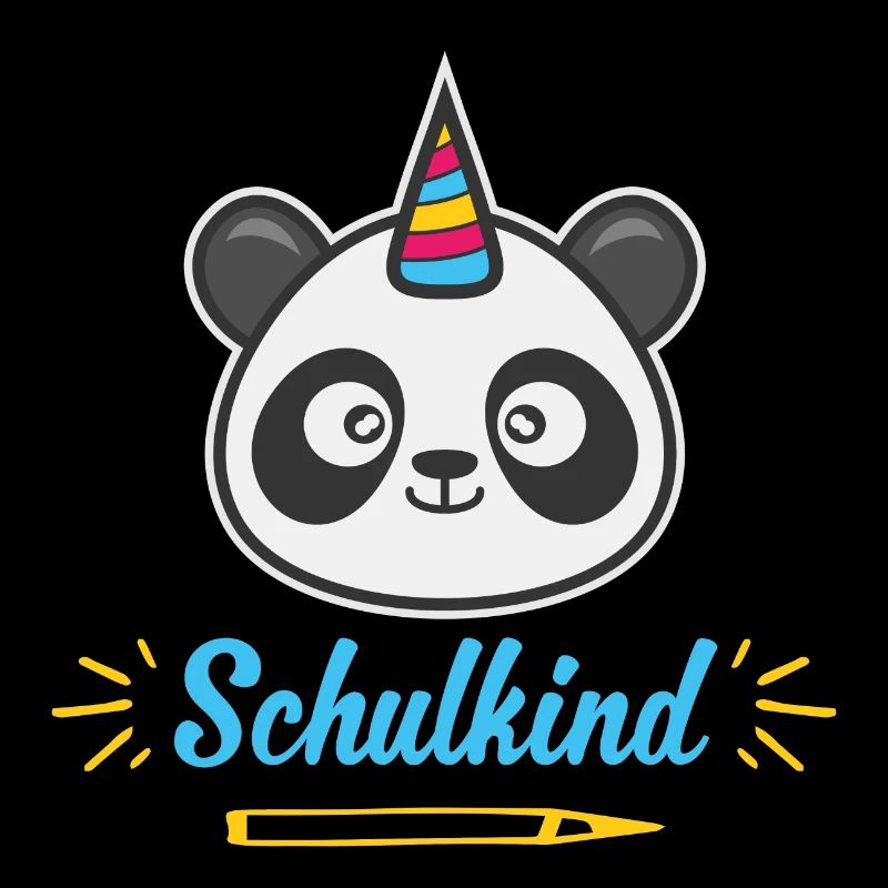 Schulkind Panda Einschulung Pandicorn Geschenk