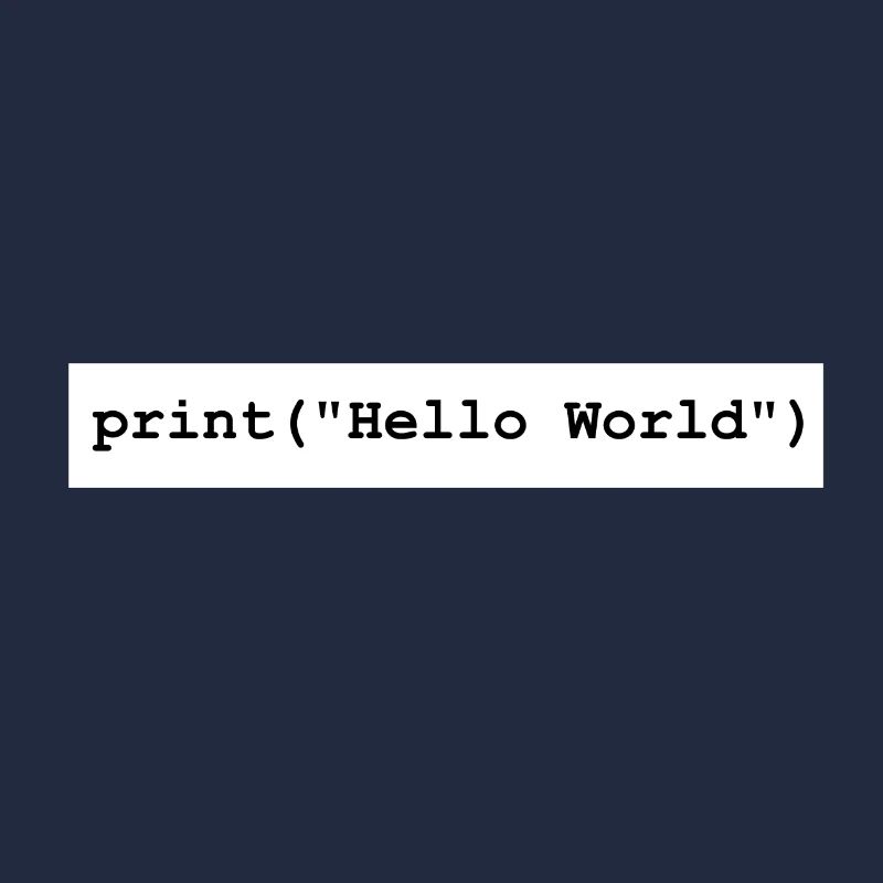 Hello World Python Entwickler Programm Geschenk