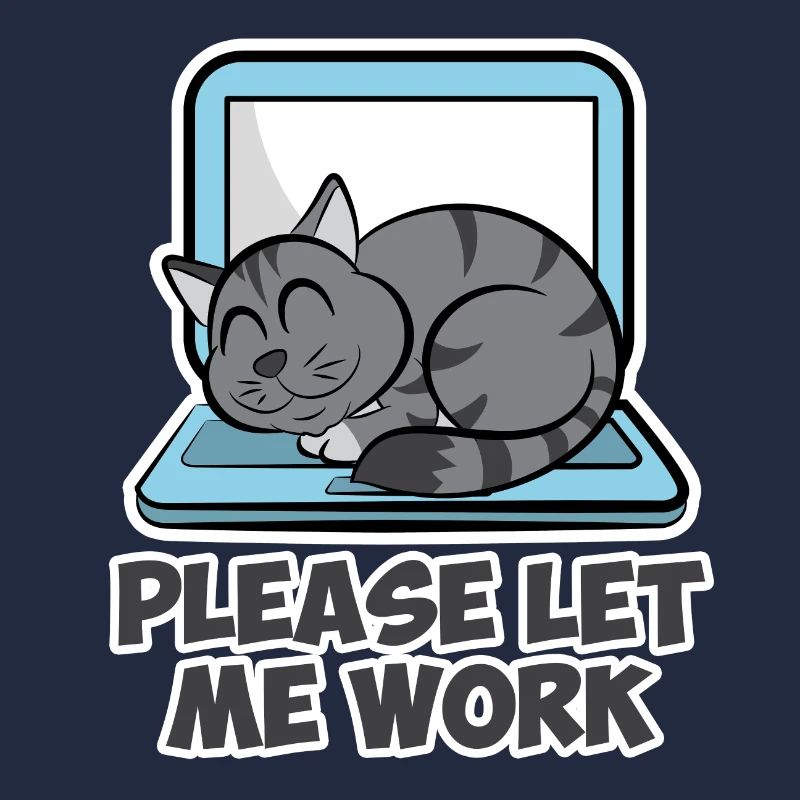Chat Ordinateur Ordinateur Let me work Dames Hommes