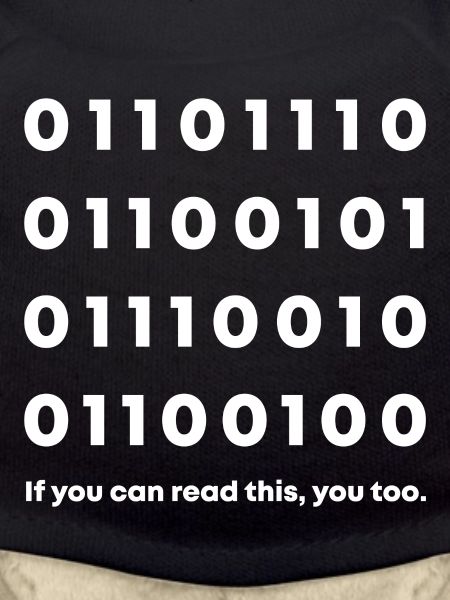 Nerd im Binärcode