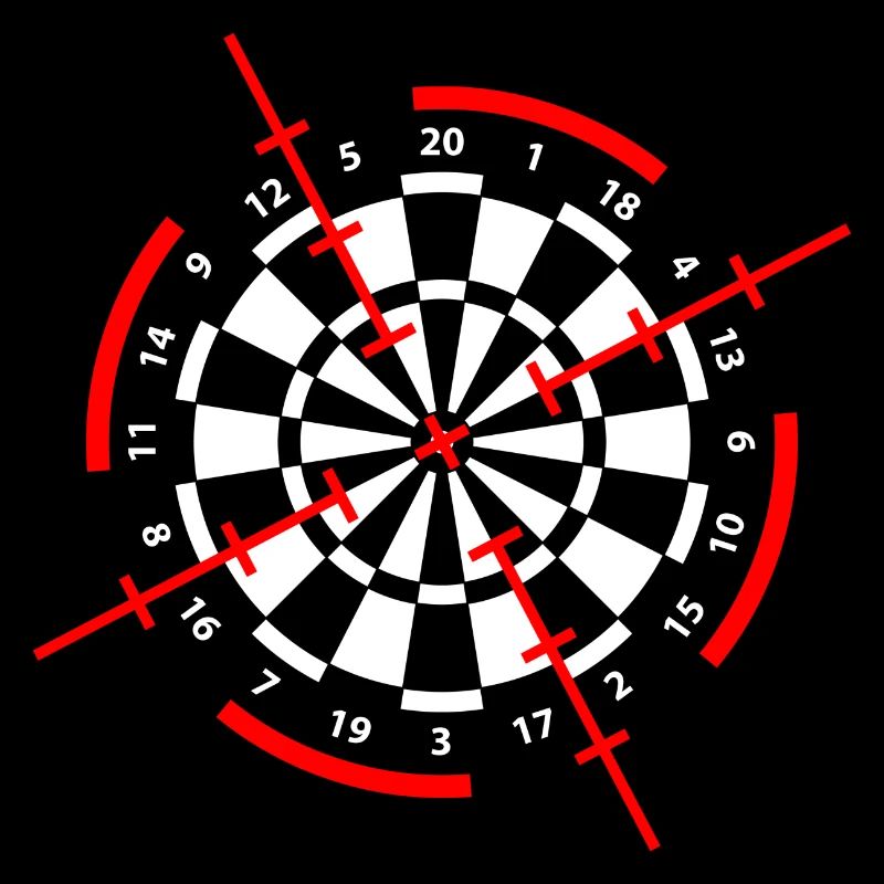 Dart bullseye darts player