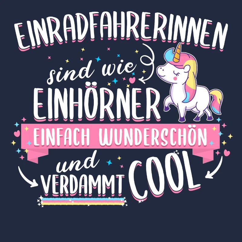 Einrad Sport Einradfahren Einhorn Spruch Geschenk