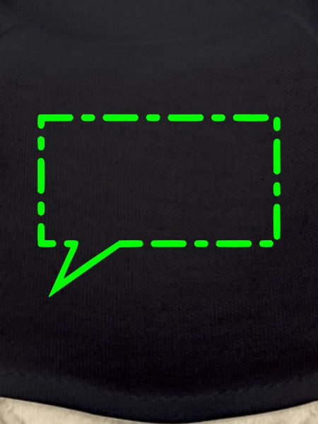 Speech bubble in green
