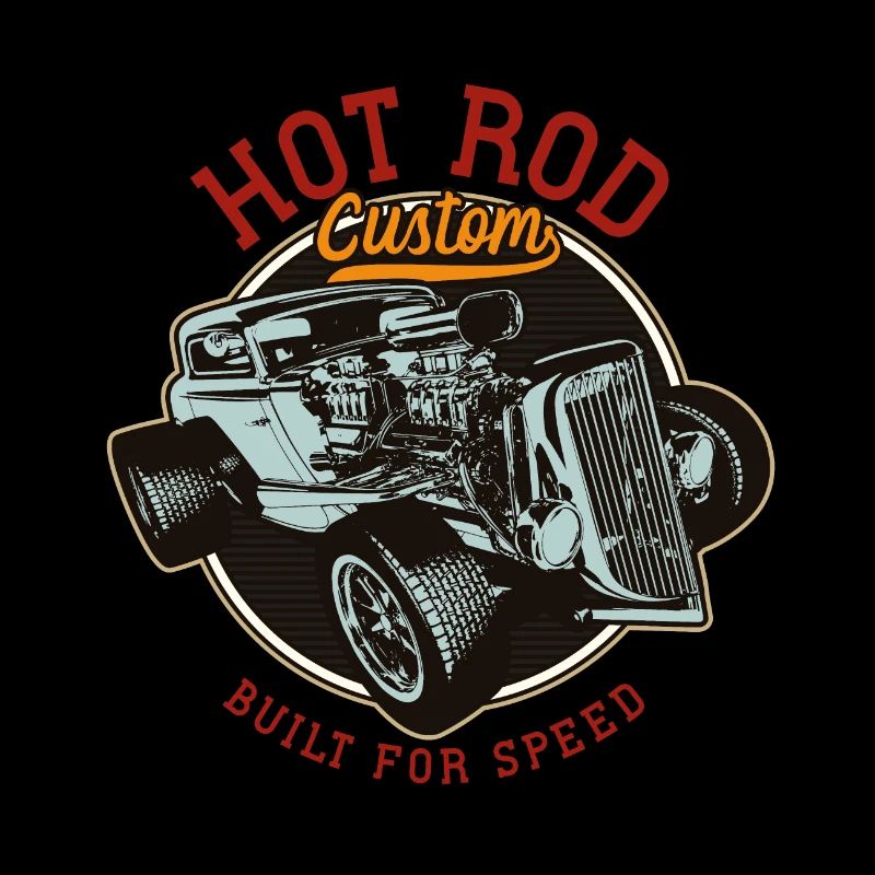 Hot Rod - Voitures de course classiques - lumineuses