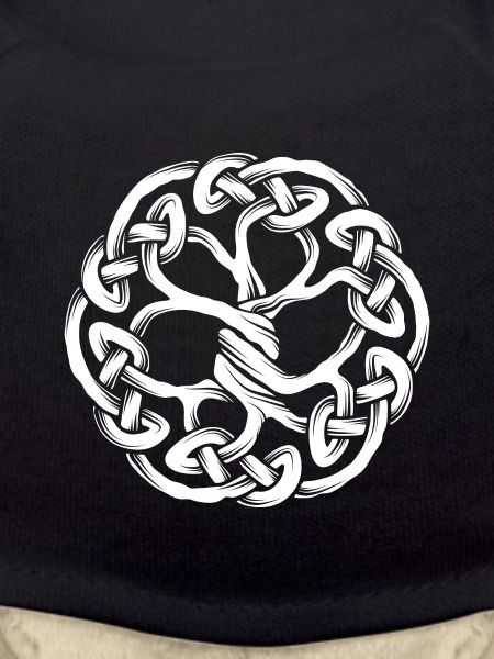 Celtic tree. White.