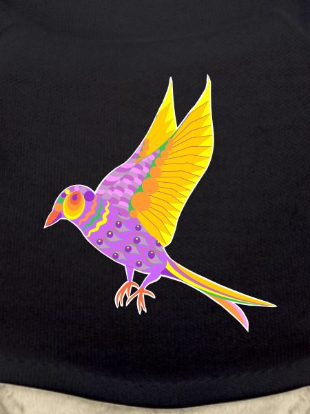 Bunter Vogel - fliegt