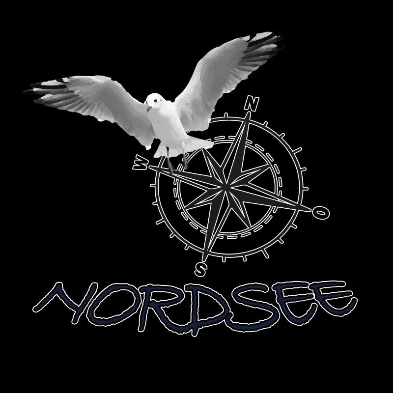 Nordsee - Möwe mit Kompass