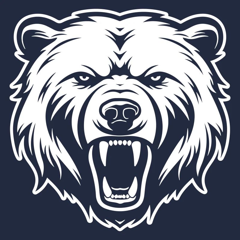 Bear Grizzly Silhouette Head