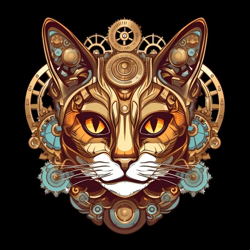 Steampunk Katze Katzenkopf