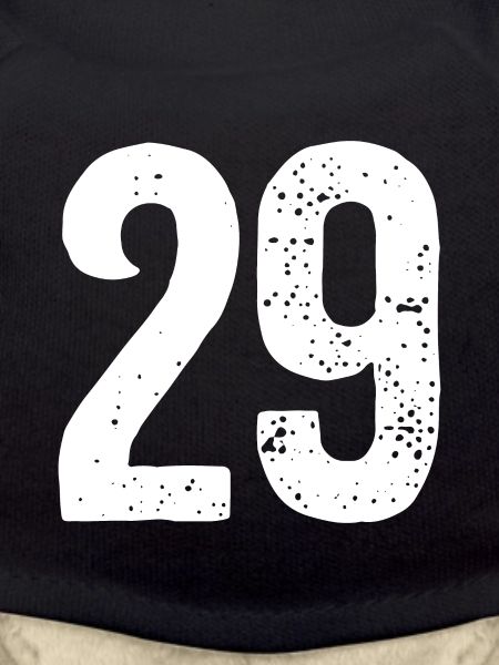 29 Numbers White