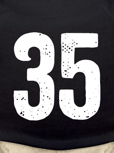 35 Numbers White