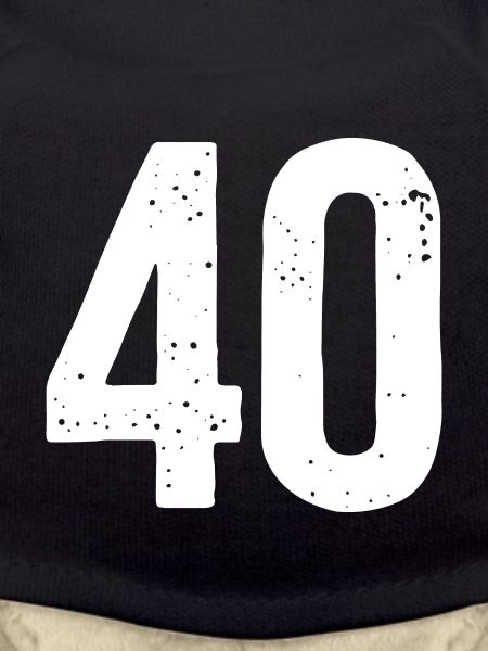 40 Numbers White