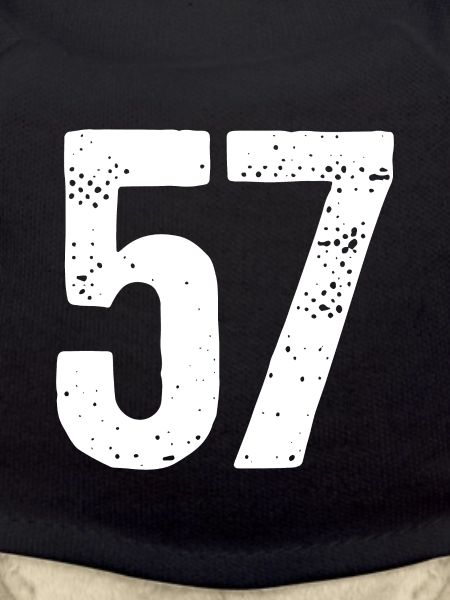 57 Numbers White