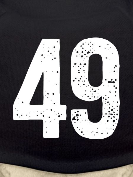 49 Numbers White