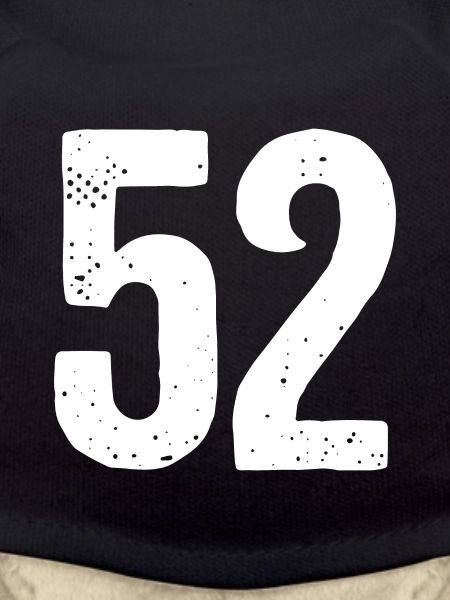 52 Numbers White