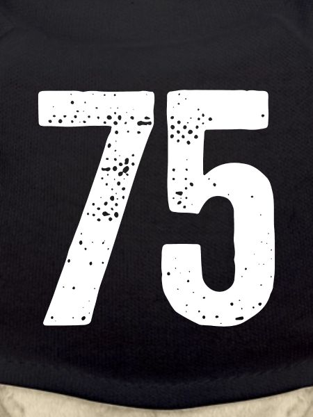 75 Numbers White