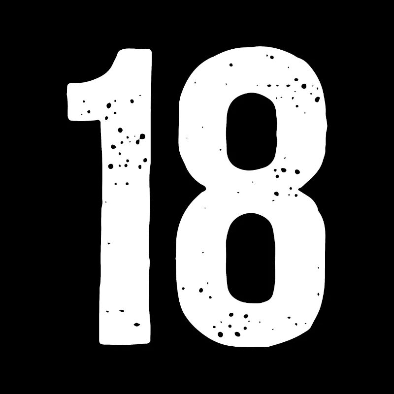 18 Numbers White