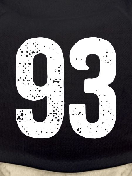 93 Numbers White
